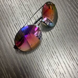 Michael Kors Mirrored Aviator Sunglasses in Pink, Purple,